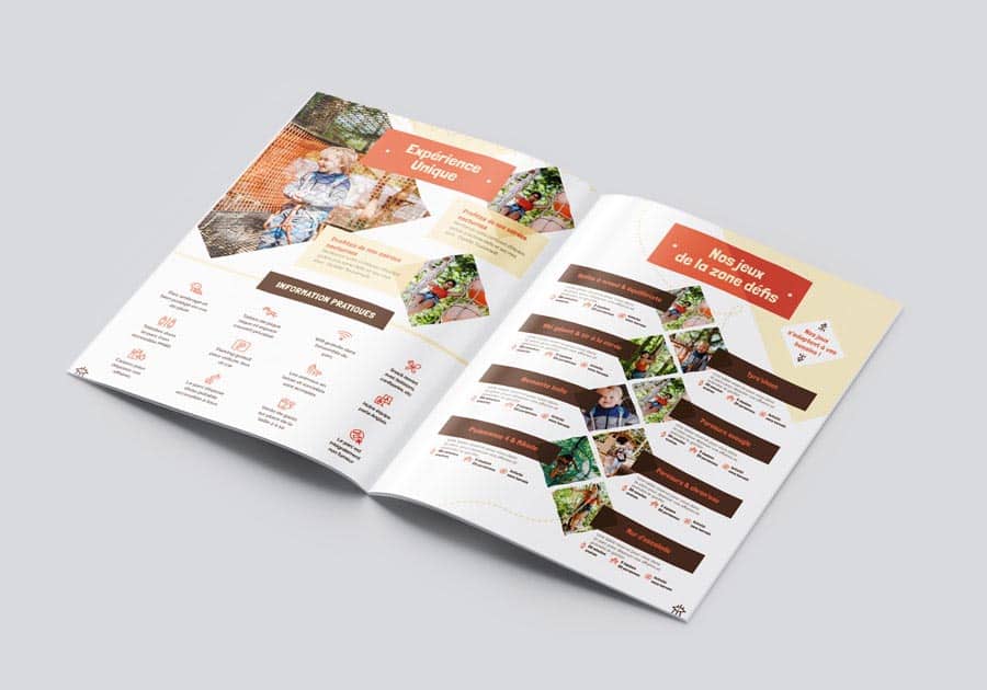 Intérieur de la brochure groupe d’Expéria Park