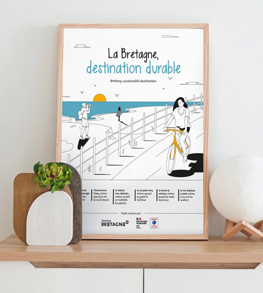 L’affiche « La Bretagne, destination durable » version bord de mer