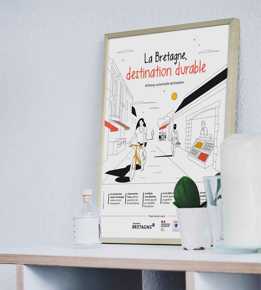 L’affiche « La Bretagne, destination durable » version ville