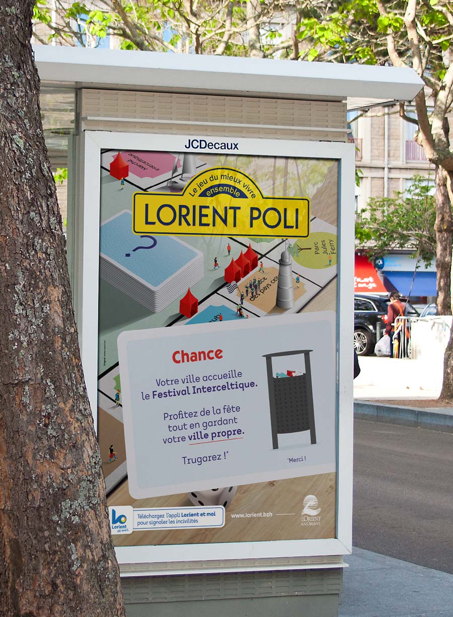 affiche abris bus lorient poli propreté