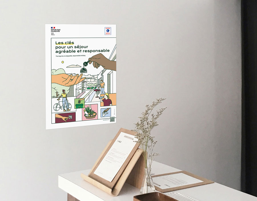 Affiche générique de l'ADEME avec la thématique paysage urbain