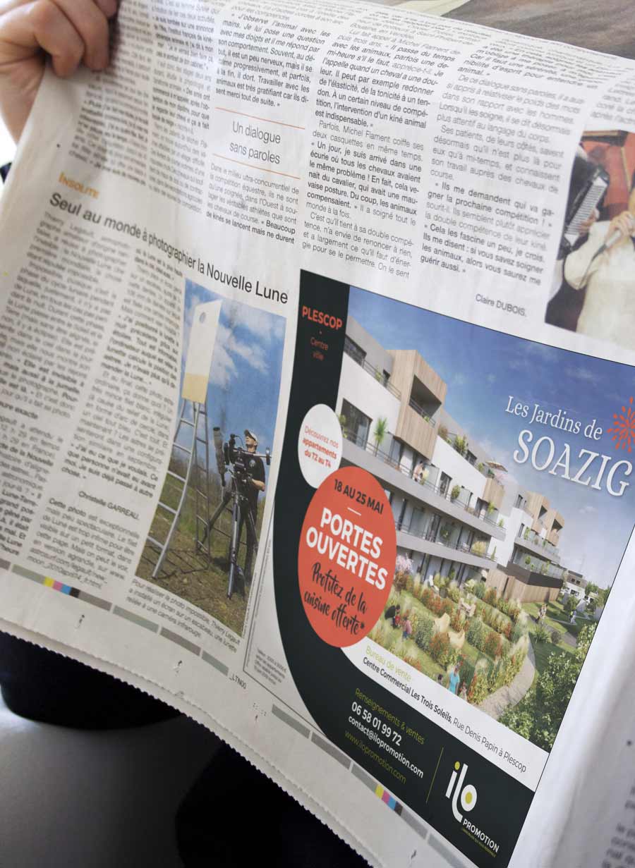 Encart presse Ilo promotion Jardins de Soazig à Plescop