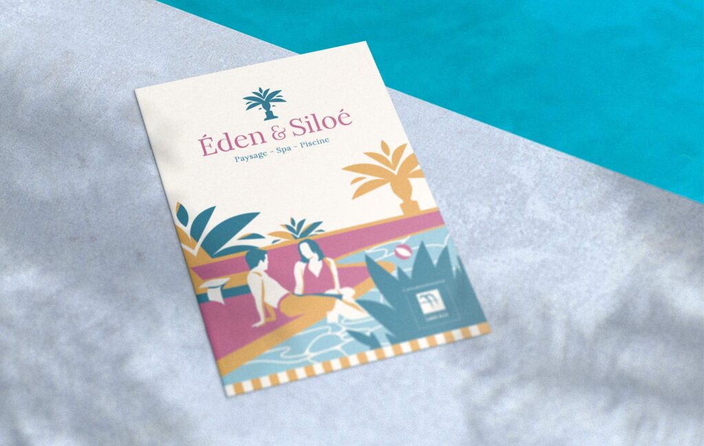 Illustratio de la réalisation : Éden & Siloé : Nouveau logo et identité de marque pour un pisciniste