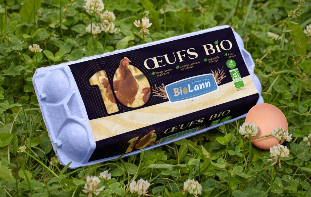 Nouveau packaging et nouveau logo pour les œufs Biolann