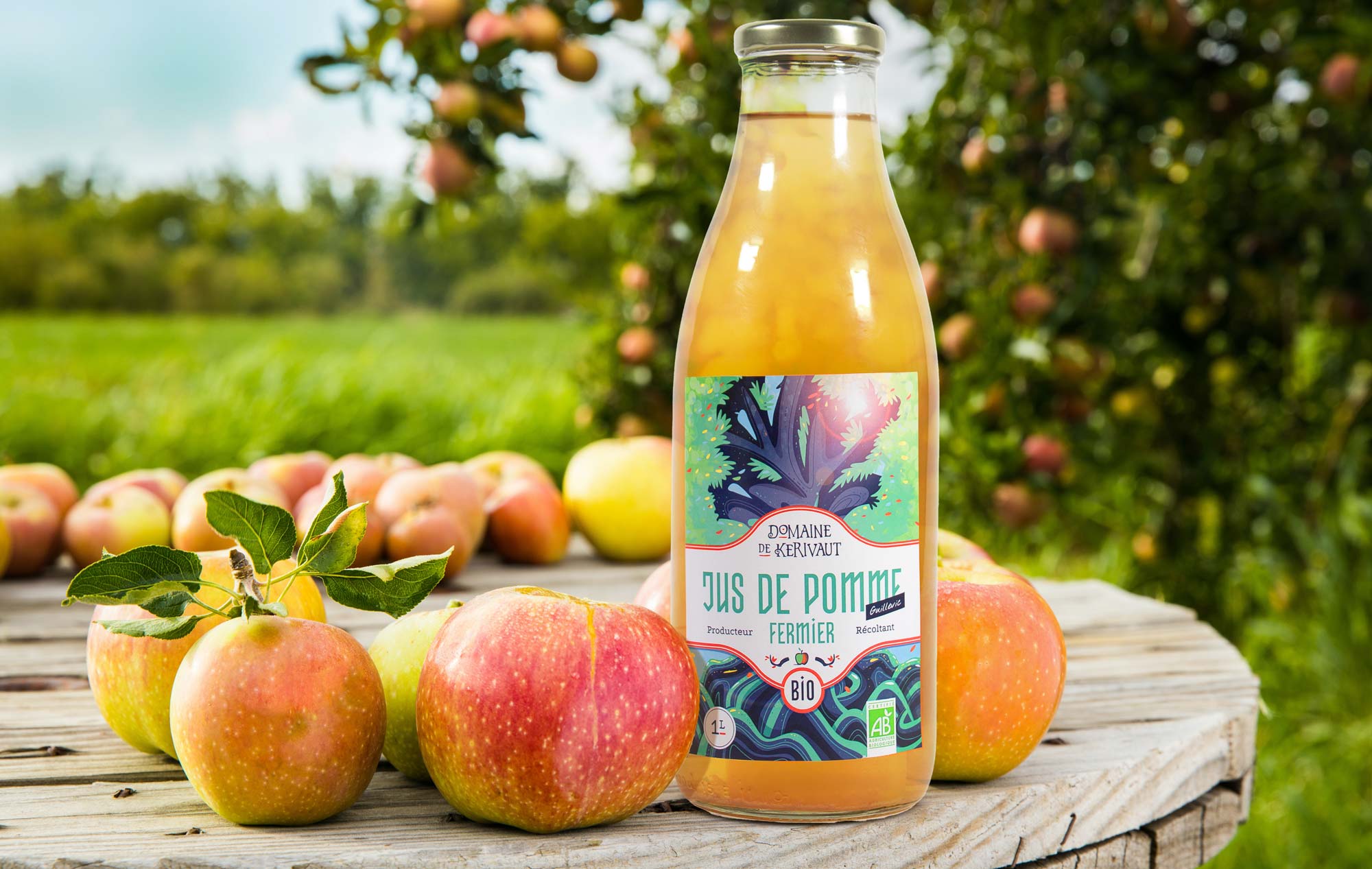 Le jus de pomme bio du Domaine de Kerivaut