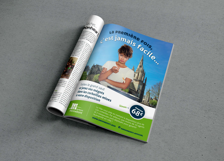 La version sur les cigarettes dans le magazine municipal