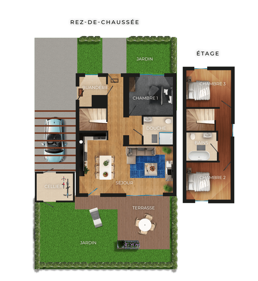 Plan d'une habitation des Attik de Léonie