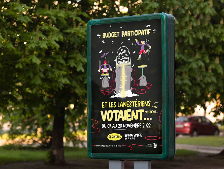 Affiche 120x176 de la deuxième partie du Budget participatif de Lanester