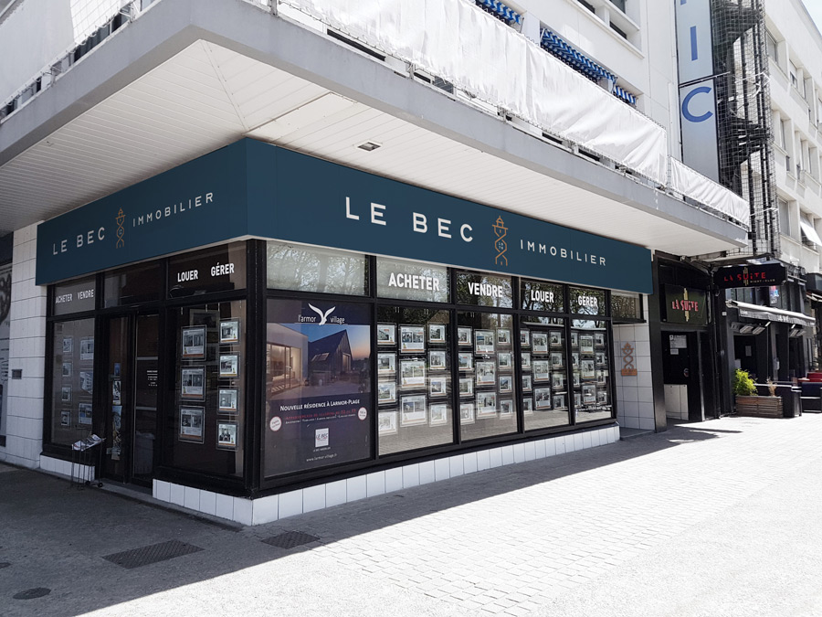 Devanture Le Bec Immobilier de Lorient