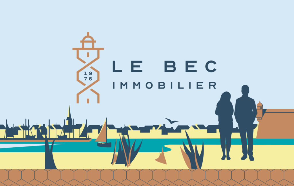 Illustratio de la réalisation : Déclinaison de supports pour Le Bec Immobilier