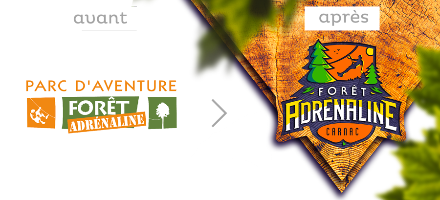 logo avant-après foret Adrenaline