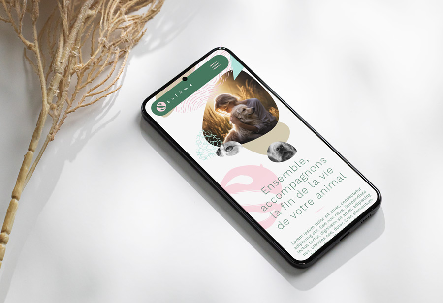 La version smartphone du site web de Solâme