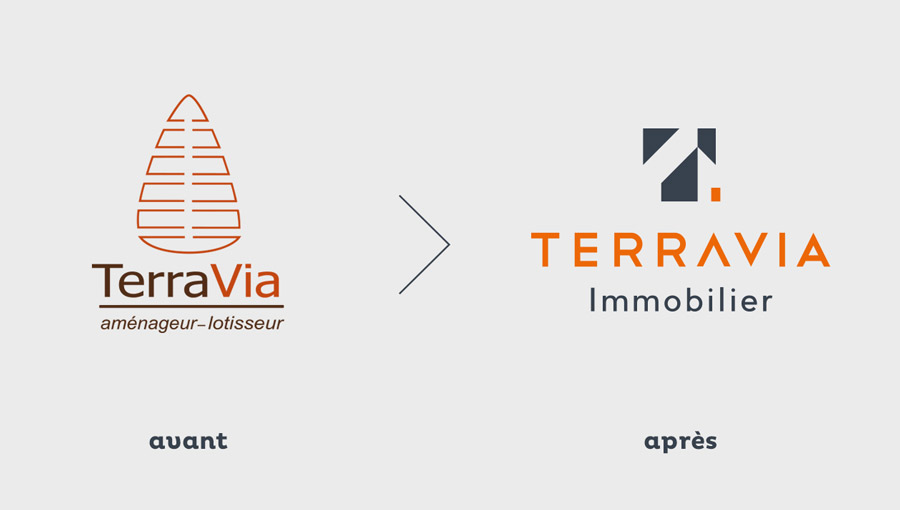 Évolution du logo Terravia