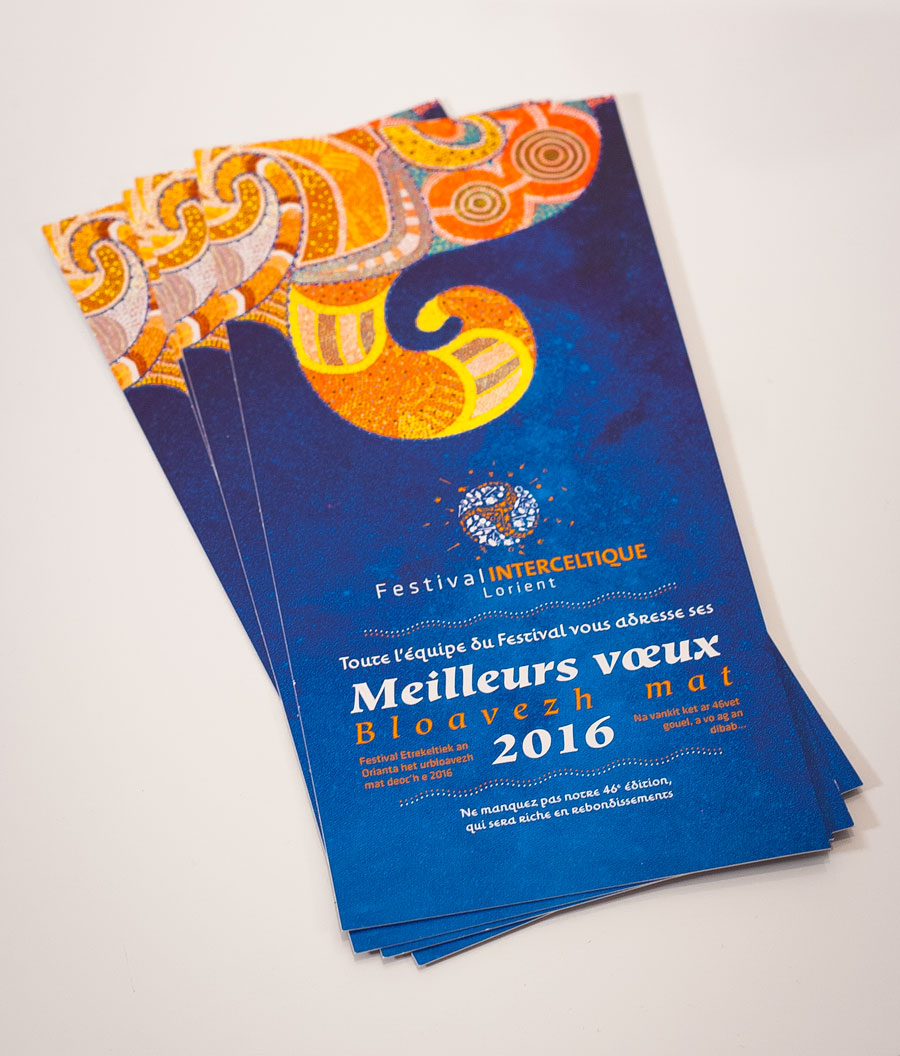 Cartes de vœux 2016 du Festival Interceltique