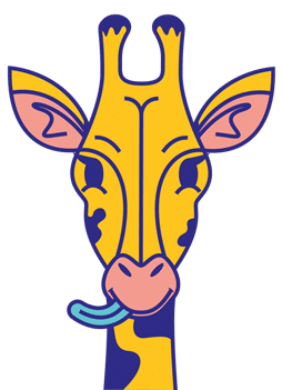 illustration girafe wahouu